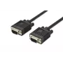 DIGITUS VGA monitora savienojuma kabelis, HD15 V/V, 5 m, 3Coax/7C, 2x ferīts, melns
