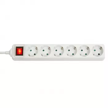 Lindy 73103 strāvas pagarinātājs 6 maiņstrāvas kontaktligzdas Iekštelpām Balts