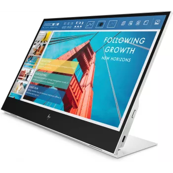 HP E-Series E14 G4 pārnēsājamais monitors, 35,6 cm (14 collas), 1920 x 1080 pikseļi, Full HD, LCD, 5 ms, sudraba
