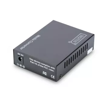 DIGITUS Multivides pārveidotājs, Daudzrežīmu 10/100Base-TX uz 100Base-FX, Ietver barošanas bloku ST savienotājs, Līdz 2 km