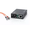 DIGITUS Multivides pārveidotājs, Daudzrežīmu 10/100Base-TX uz 100Base-FX, Ietver barošanas bloku ST savienotājs, Līdz 2 km