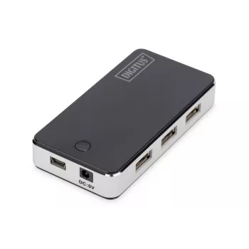 DIGITUS USB 2.0 7 portu centrmezgls, melns (da-70222)