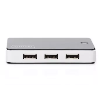 DIGITUS USB 2.0 7 portu centrmezgls, melns (da-70222)