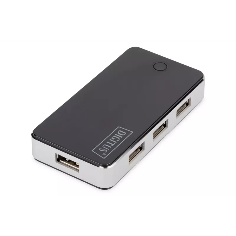 DIGITUS USB 2.0 7 portu centrmezgls, melns (da-70222)