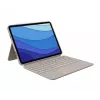 LOGITECH Combo Touch - Smilšu krāsa iPad Pro 11 collām (1., 2., 3. paaudze) - vācu - Qwertz