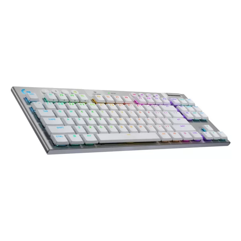 LOGITECH G915 X Lightspeed TKL bezvadu zema profila spēļu tastatūra balta taustes - Qwertz Deutsch