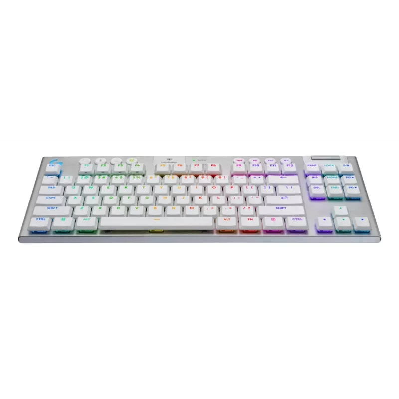 LOGITECH G915 X Lightspeed TKL bezvadu zema profila spēļu tastatūra balta taustes - Qwertz Deutsch