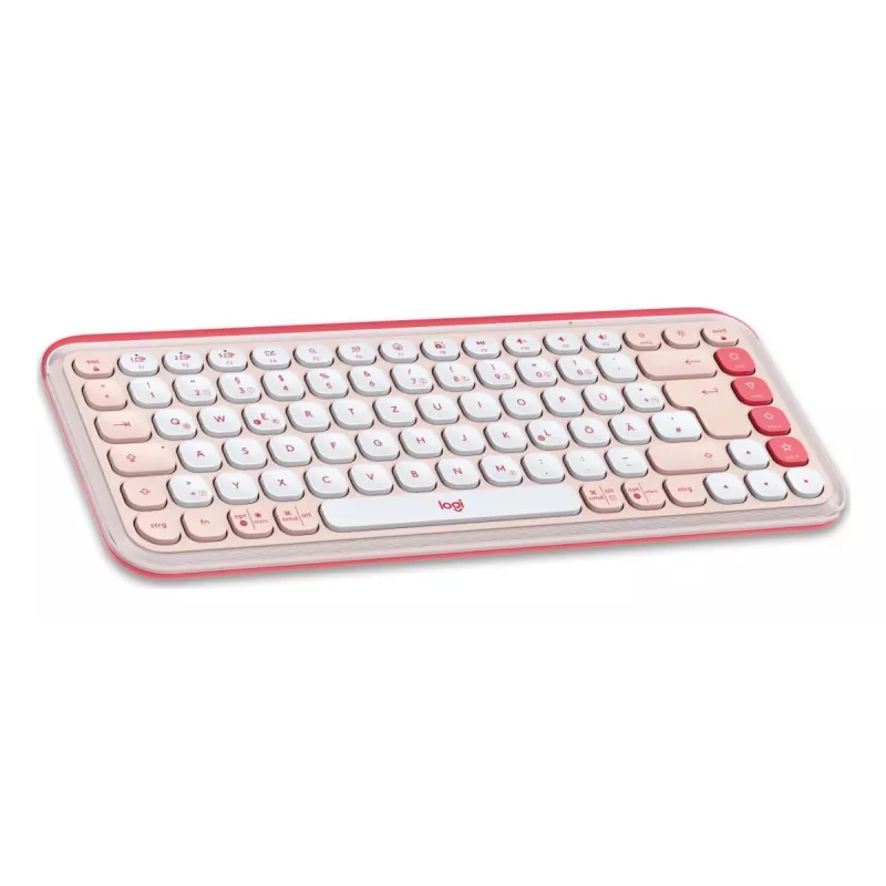 LOGITECH Bezvadu komplekts - Pop Icon - Rozā un baltā krāsā Qwertz vācu
