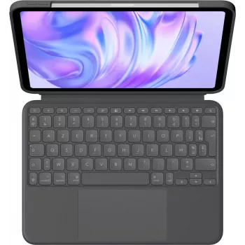 LOGITECH Combo Touch tastatūras futrālis - iPad Pro 11in M4/M5 - grafīta - Azerty franču
