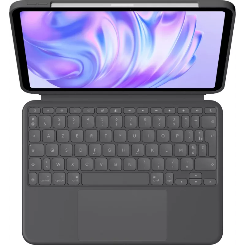 LOGITECH Combo Touch tastatūras futrālis - iPad Pro 11in M4/M5 - grafīta - Azerty franču