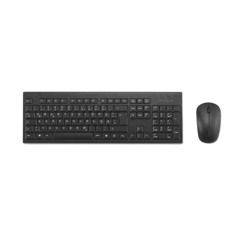 Kensington K75562DE, bezvadu, RF Wireless, membrānas, QWERTZ, melns, pele iekļauta