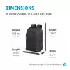 HP Professional 17,3 collu mugursoma, mugursoma, 740 g