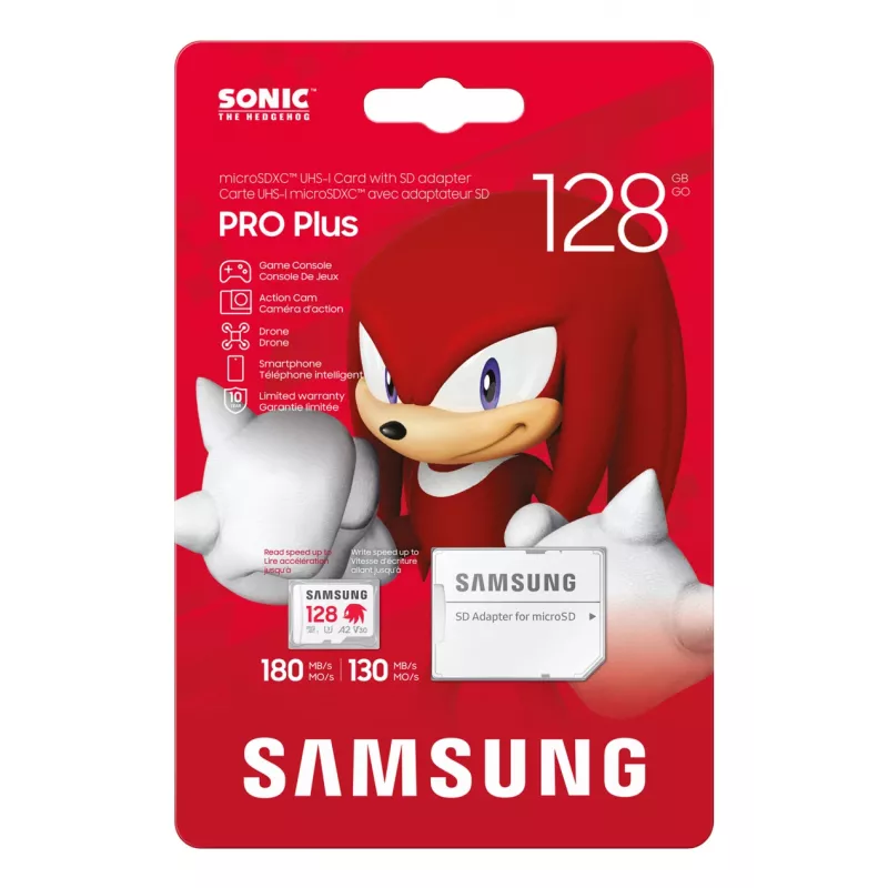 MicroSDXC atmiņas karte Samsung MB-MD128S, 128 GB, UHS-I, 10. klase, U3, lasīšana līdz 180 MB/s, rakstīšana 130 MB/s