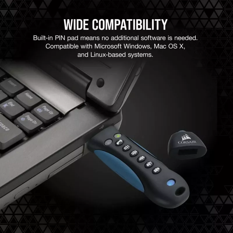 CORSAIR Flash Padlock 3 Secure - 256 GB - USB zibatmiņa - USB 3.0