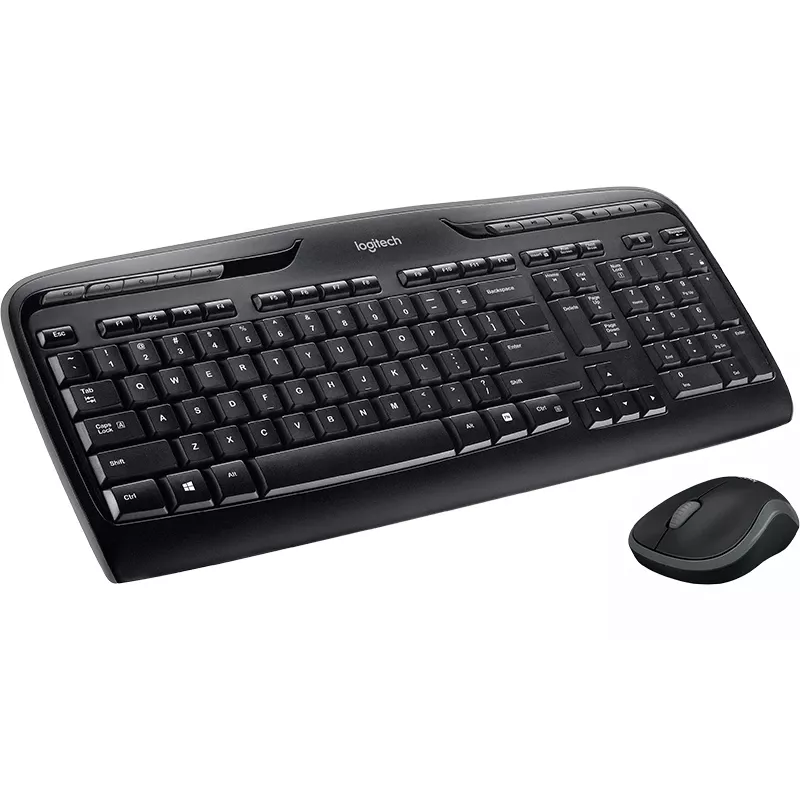 LOGITECH Wireless Desktop Mk330 - Melns - Qwerty Uk