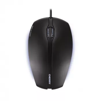 CHERRY GENTIX VADĪTA IZGAISMOTA PELE, Melna, USB, Abpusēja, Optiskā, USB Type-A, 1000 DPI, Melna