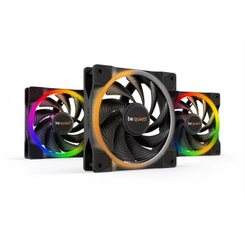 be quiet Light Wings 120mm ARGB PWM High Speed ventilators Melns 3 Pack