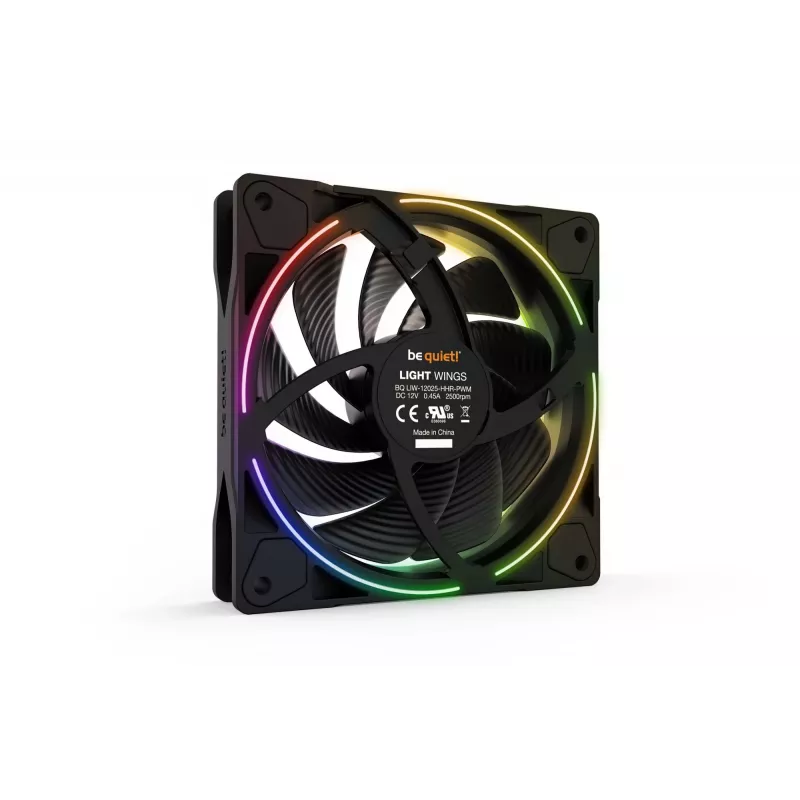 be quiet Light Wings 120mm ARGB PWM High Speed ventilators Melns 3 Pack