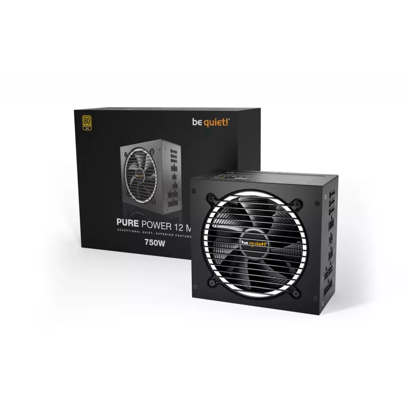 be quiet Pure Power 12 M barošanas bloks 750 W 20+4 kontaktu ATX ATX Melns
