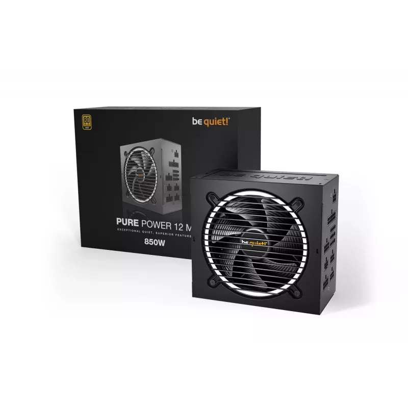 be quiet Pure Power 12 M barošanas bloks 850 W 20+4 kontaktu ATX ATX Melns