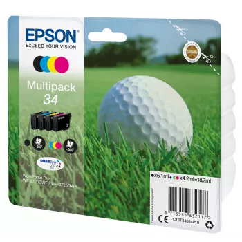 Epson Golf bumbiņu komplekts 4 krāsas 34 DURABrite Ultra tinte