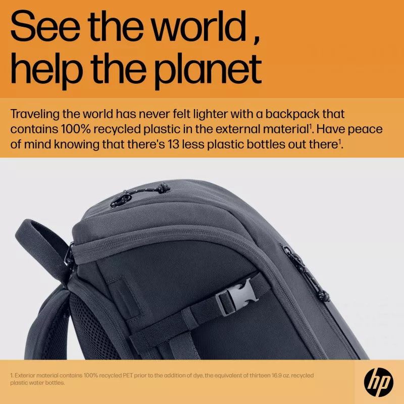 HP Travel 25 Liter 15.6 Iron pelēka Laptop Backpack, mugursoma, 39,6 cm (15,6 collas), 860 g