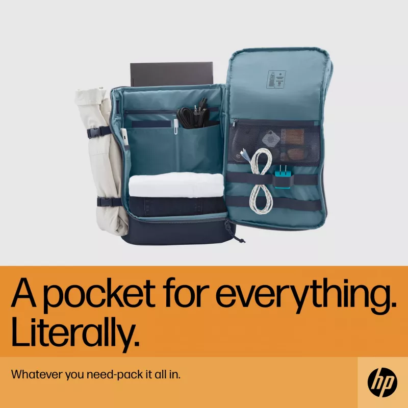 HP Travel 25 Liter 15.6 Iron pelēka Laptop Backpack, mugursoma, 39,6 cm (15,6 collas), 860 g