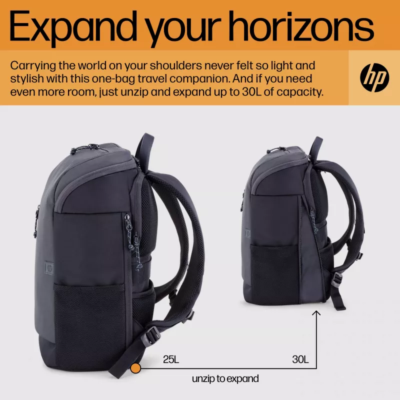 HP Travel 25 Liter 15.6 Iron pelēka Laptop Backpack, mugursoma, 39,6 cm (15,6 collas), 860 g