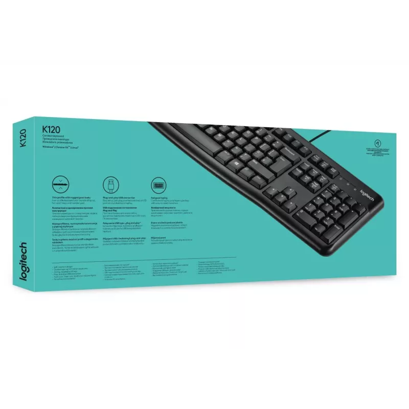 LOGITECH tastatūra K120 - Biznesam Azerty Beļģijas