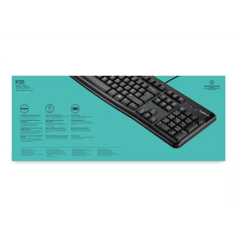 LOGITECH tastatūra K120 - Biznesam Azerty Beļģijas