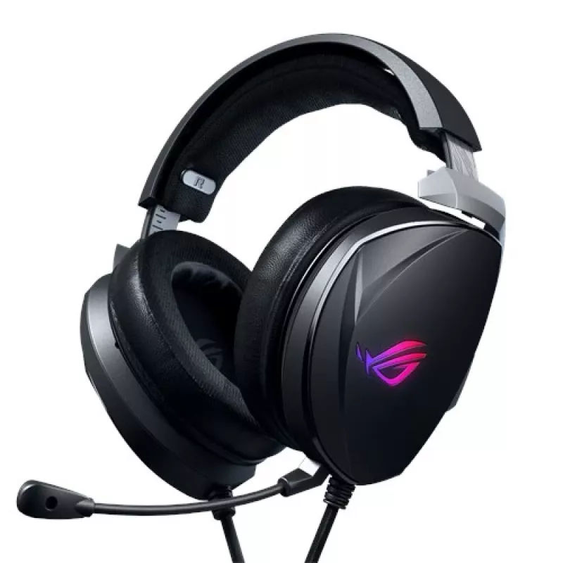 ASUS ROG Theta 7.1 austiņas ar vadu, galvas stīpa, spēlēm, USB Type-C, melnas