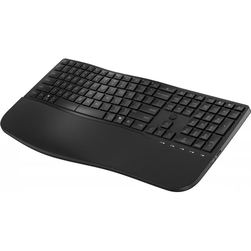 HP 685 Comfort Dual-Mode tastatūra, QWERTY, pilna izmēra (100%), bezvadu, RF bezvadu + Bluetooth, membrānas, QWERTY, melna