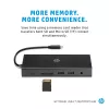 USB-C daudzportu centrmezgls HP Travel – HP 1C1Y5AA, USB-C savienotājs, HDMI 2.0, VGA, 1×RJ-45, 2×USB-A 3.2 Gen1, 2×USB 2.0, MicroSD lasītājs, Melns
