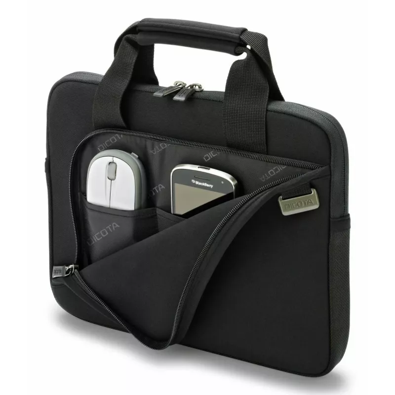 DICOTA Smart Skin - 12-12,5 collu piezīmjdatora uzmava - melna / neoprēns ar 100% pārstrādātu virsmas audumu