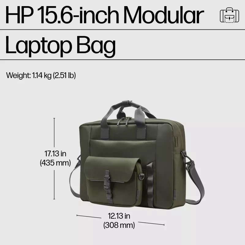 Messenger case HP 15.6-inch Modular Laptop Bag 39.6 cm 1.14 kg monohromatisks
