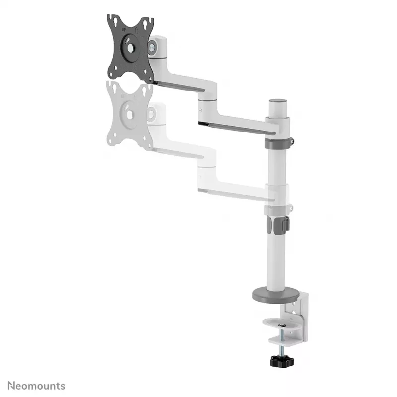 Neomounts DS60-425WH1 Monitora roka 17-27 collas - vietu taupoša, Clamp/Grommet, 8 kg, 43,2 cm (17 collas), 68,6 cm (27 collas), 100 x 100 mm, Balta