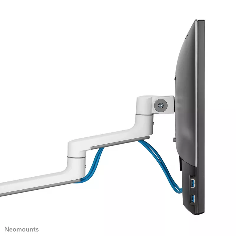 Neomounts DS60-425WH1 Monitora roka 17-27 collas - vietu taupoša, Clamp/Grommet, 8 kg, 43,2 cm (17 collas), 68,6 cm (27 collas), 100 x 100 mm, Balta