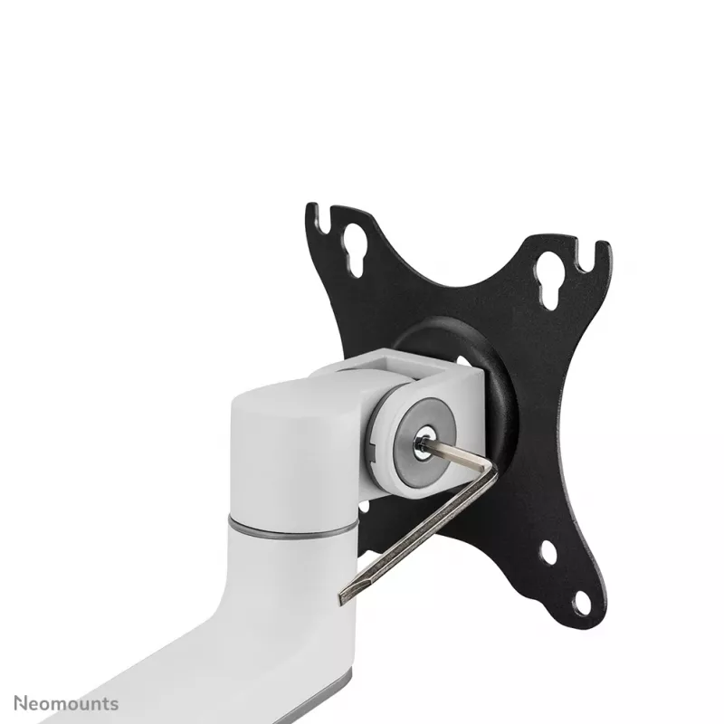 Neomounts DS60-425WH1 Monitora roka 17-27 collas - vietu taupoša, Clamp/Grommet, 8 kg, 43,2 cm (17 collas), 68,6 cm (27 collas), 100 x 100 mm, Balta