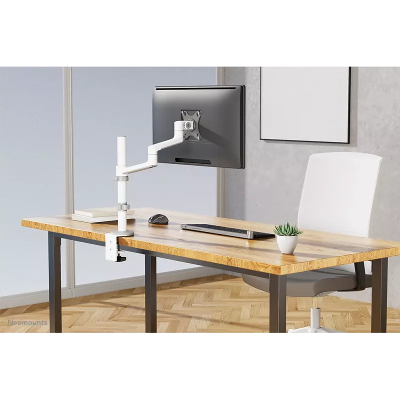 Neomounts DS60-425WH1 Monitora roka 17-27 collas - vietu taupoša, Clamp/Grommet, 8 kg, 43,2 cm (17 collas), 68,6 cm (27 collas), 100 x 100 mm, Balta