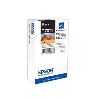 Cartridge Epson Ink C13T70114010 T7011 XXL Melns