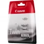 Canon BCI-15BK Melns tintes kasetne (Twin Pack), Melna, uz pigmenta bāzes izgatavota tinte, 2 gab., 242 lapas, Multi pack