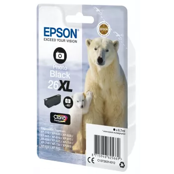 Epson Polar bear Singlepack Photo Melns 26XL Claria Premium Ink
