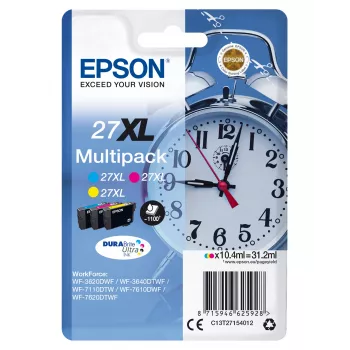Epson modinātājpulksteņa daudzpaka 3 krāsas 27XL DURABrite Ultra tinte