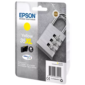 Kārtridžs Epson Padlock Singlepack dzeltena 35XL DURABrite Ultra tinte