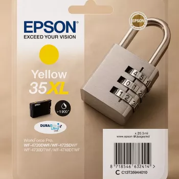 Kārtridžs Epson Padlock Singlepack dzeltena 35XL DURABrite Ultra tinte