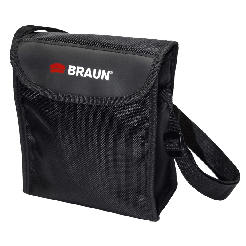 Braun Compagno 10 x 50 WP binoklis BAK-4 Roof melns