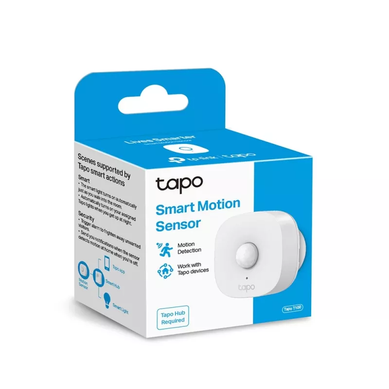 TP-Link Tapo Smart Motion Sensor, Ceiling/wall, Indoor, balta, 120°, Wireless, 7 m