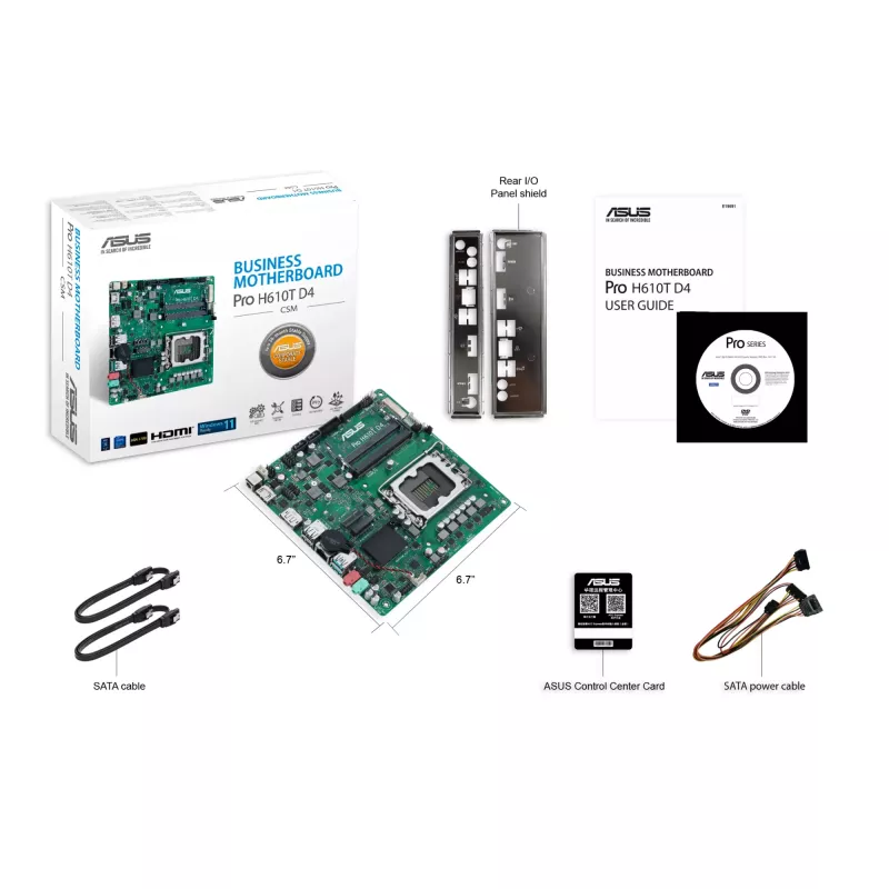 ASUS Pro H610T D4-CSM Intel H610 LGA 1700 Thin Mini ITX