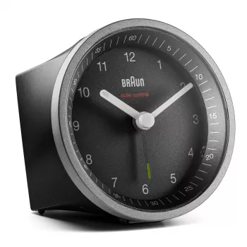 Braun BC07 kvarca modinātājpulkstenis melns