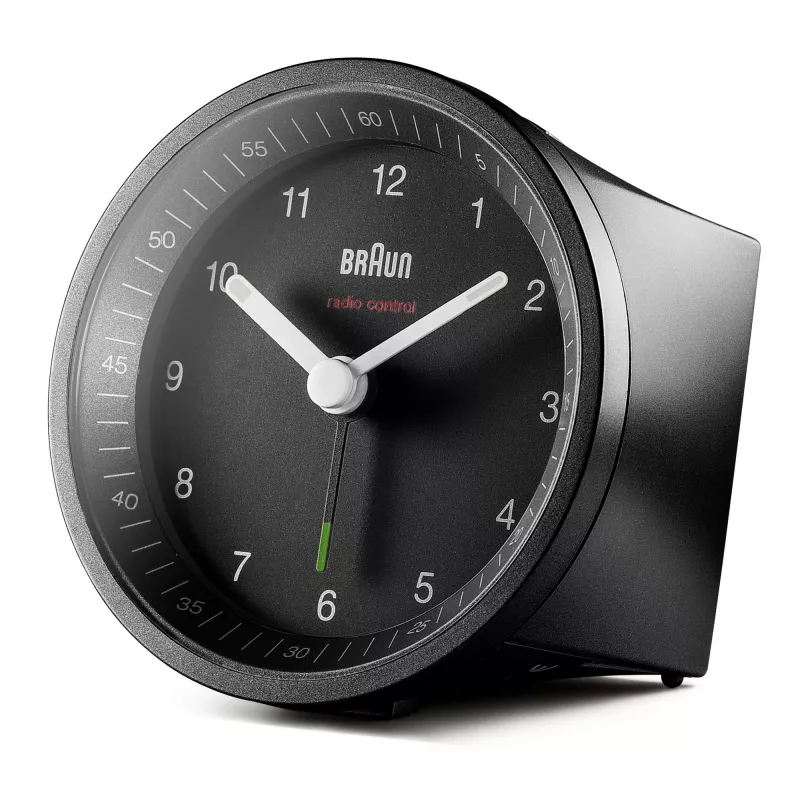 Braun BC07 kvarca modinātājpulkstenis melns